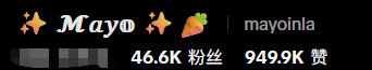 Mayo TikTok profile follower and like stats